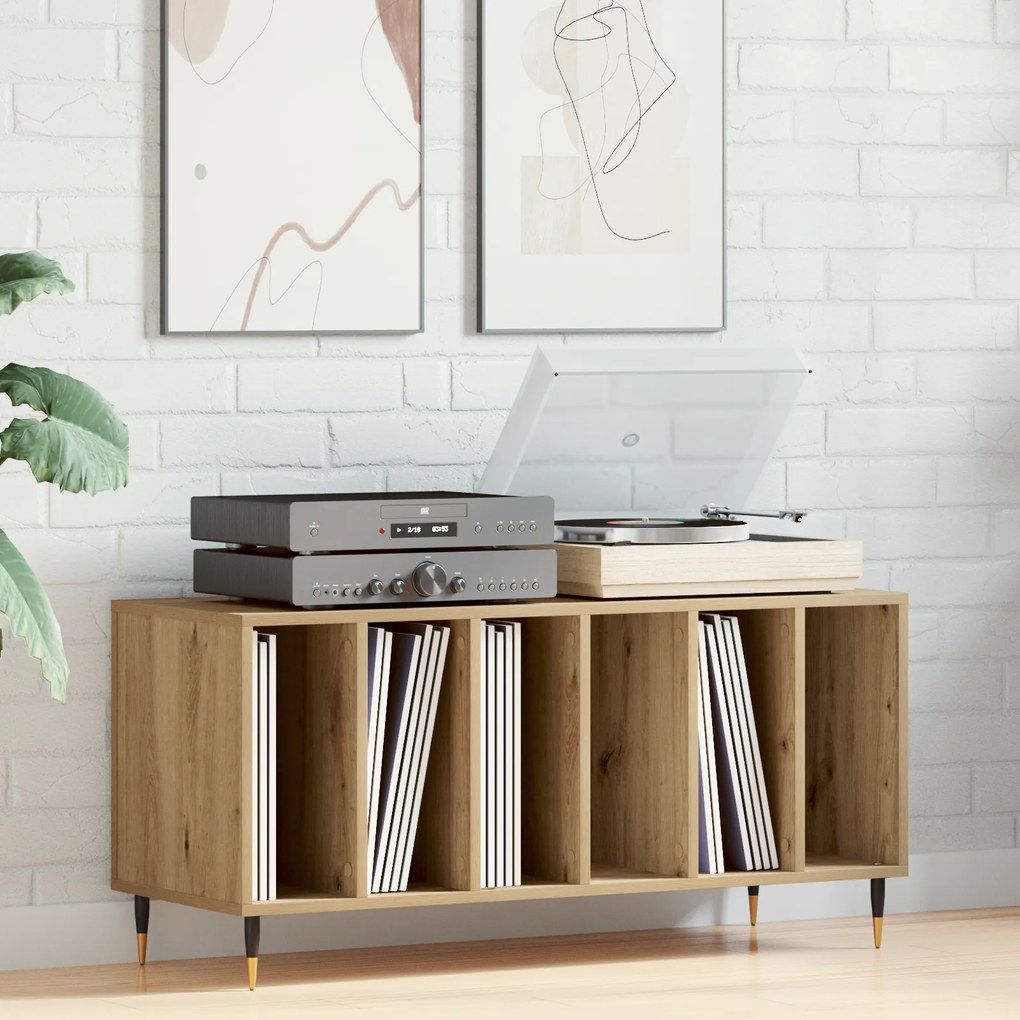 vidaXL Ντουλάπα Δίσκων Τεχνολογίας Οξιά 100x38x48 εκ Επεξεργασμένο Ξύλο