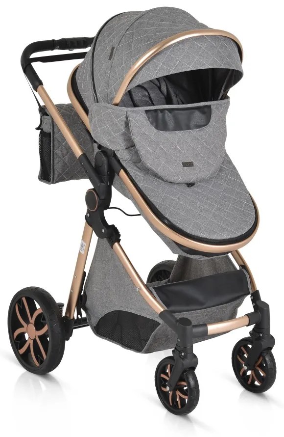 ΚΑΡΟΤΣΙ ΜΕΤΑΤΡΕΠΟΜΕΝΟ ΣΕ ΚΑΛΑΘΟΥΝΑ CANGAROO ALMA 2 IN 1 DARK GREY 3800146235475