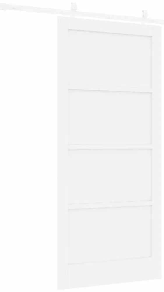 vidaXL Συρόμενη Πόρτα Χειροκίνητος Λευκό 93 x 202 cm