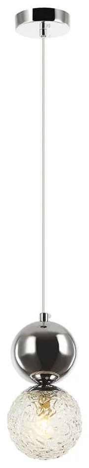 Φωτιστικό Οροφής Sylia 4239000 Chrome Viokef Metal, Glass