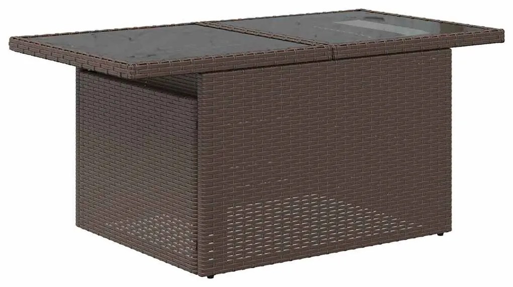 vidaXL Σετ Καναπέ Κήπου 7 pcs Καφέ 100 x 55 x 73 εκ. Πολυ ράταν