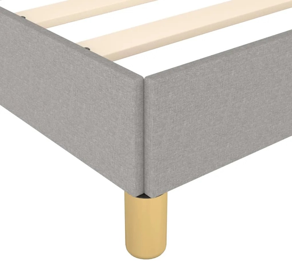 vidaXL Σκελετός Κρεβατιού Χωρίς Στρώμα Αν. Γκρι 100x200 εκ. Υφασμάτινο