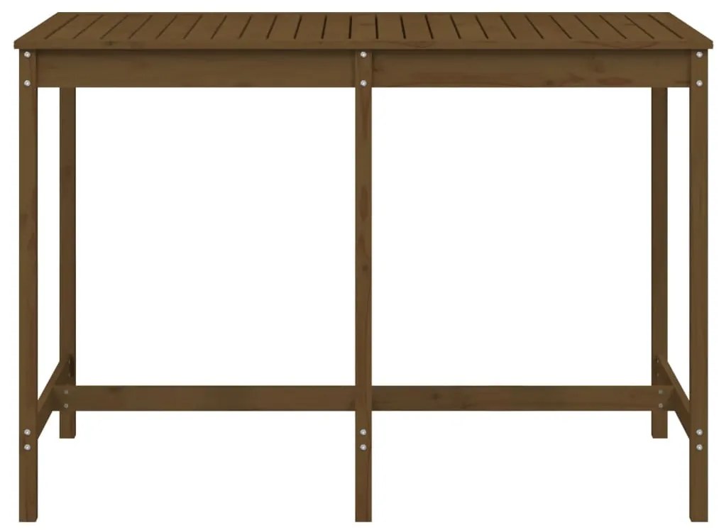 vidaXL Τραπέζι Κήπου Μελί 159,5x82,5x110 εκ. από Μασίφ Ξύλο Πεύκου