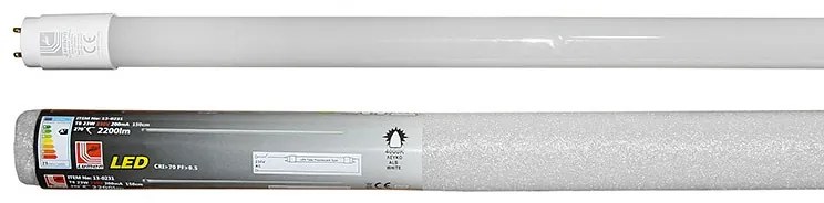 Adeleq Λάμπα LED Γυάλινη T8 150Cm 24W 230V Διπλής Τροφοδοσίας Λευκό 13-0231
