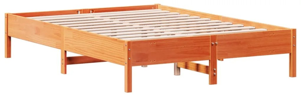 vidaXL Σκελετός Κρεβ. Χωρίς Στρώμα Καφέ Κεριού 160x200 εκ Μασίφ Πεύκο