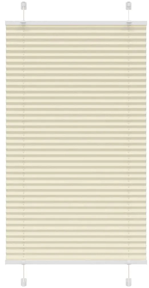 vidaXL Πλισέ περσίδα Κρέμα 80x100 cm Πλάτος υφάσματος 79,4 cm