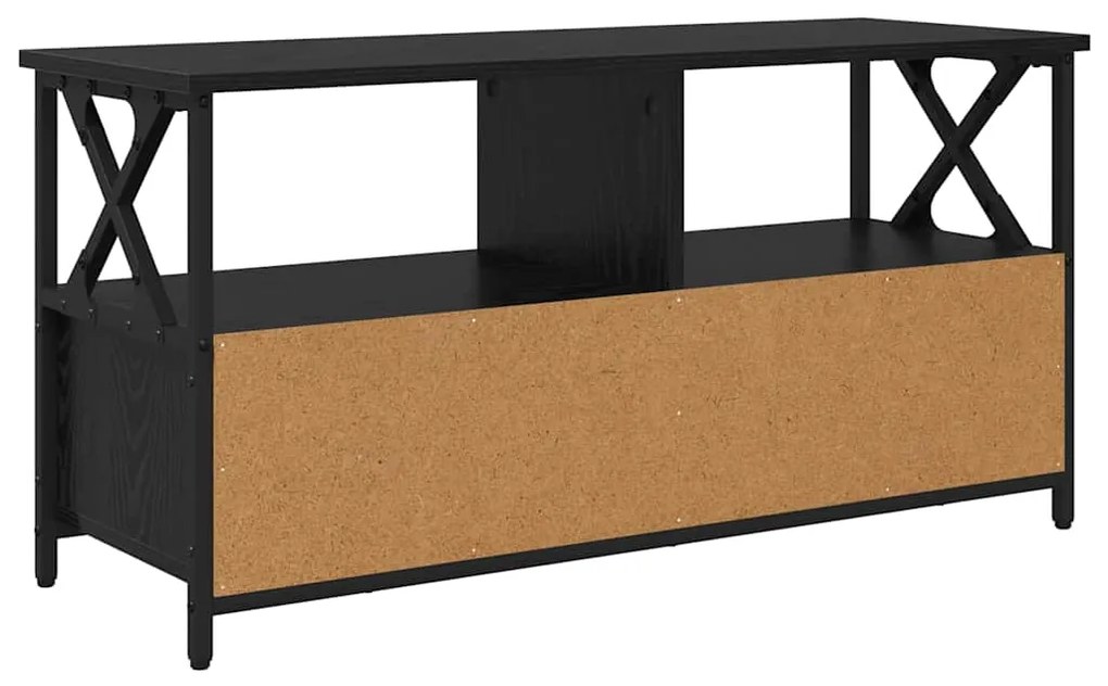 vidaXL Ντουλάπι TV με συρτάρι Μαύρη Οξυά 90 x 33 x 45 εκ