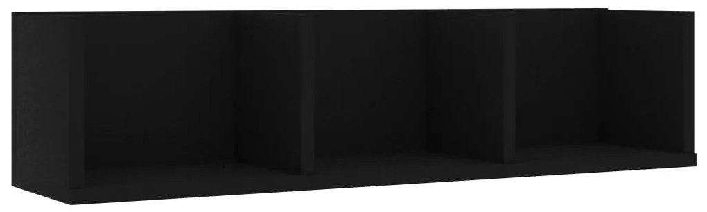 Ράφι Τοίχου για CD Μαύρο 75 x 18 x 18 εκ. Μοριοσανίδα - Μαύρο