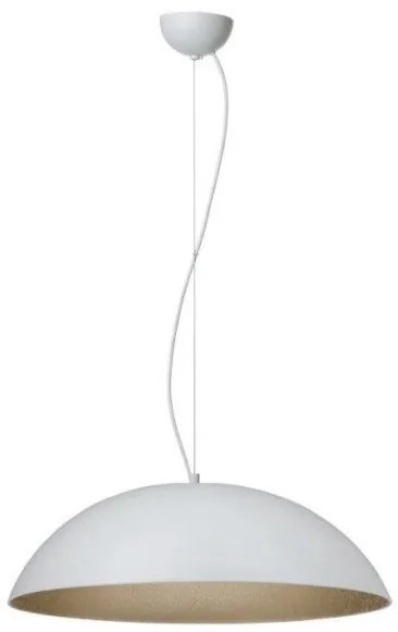 Κρεμαστό Φωτιστικό Οροφής Plexiglass 3xΕ27 Φ47 130-03/47 Arkolight-130-62-03/47-Λευκό-Χρυσό 130-62-03/47
