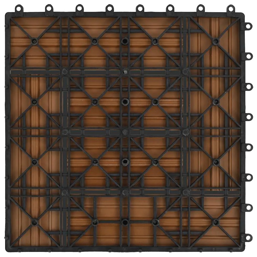 vidaXL Πλακάκια Deck 22 τεμ. Χρώμα Teak 30 x 30 εκ. 2 μ² από WPC