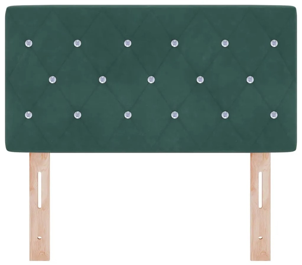 vidaXL Βελούδινο Κεφαλάρι Argyle Σκούρο Πράσινο 80 cm Βελούδο