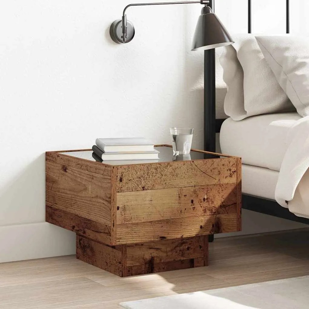 vidaXL Τραπεζάκι σαλονιού Παλιό ξύλο 40 x 40 x 30 cm