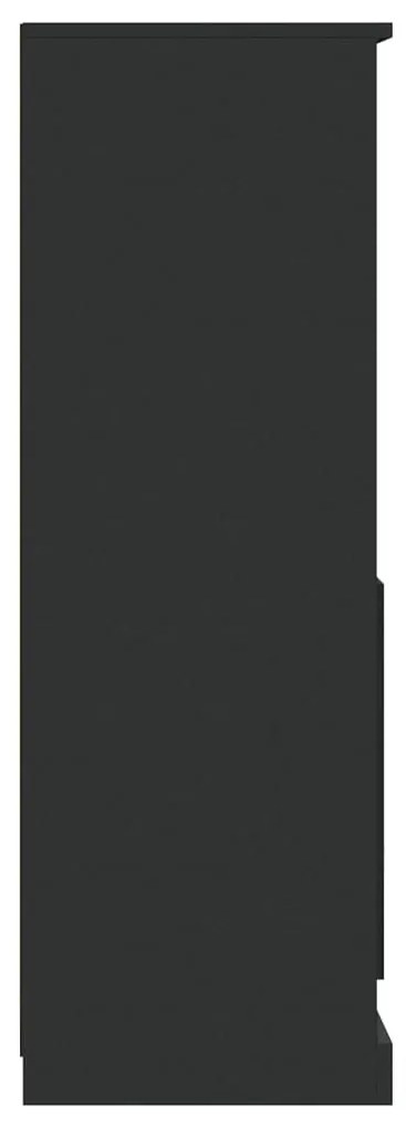vidaXL Ντουλάπι Μαύρο 36x35,5x103,5 εκ. από Επεξεργασμένο Ξύλο