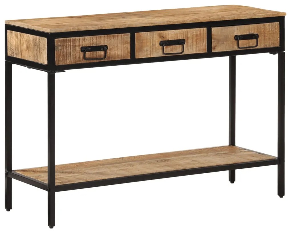 vidaXL Τραπέζι Κονσόλα 100x35x70 εκ. από Μασίφ Ακατέργαστο Ξύλο Μάνγκο