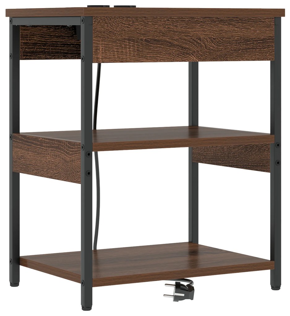 vidaXL Κομοδίνο Καφέ δρυς 41 x 31 x 51 εκ. Επεξεργασμένο ξύλο