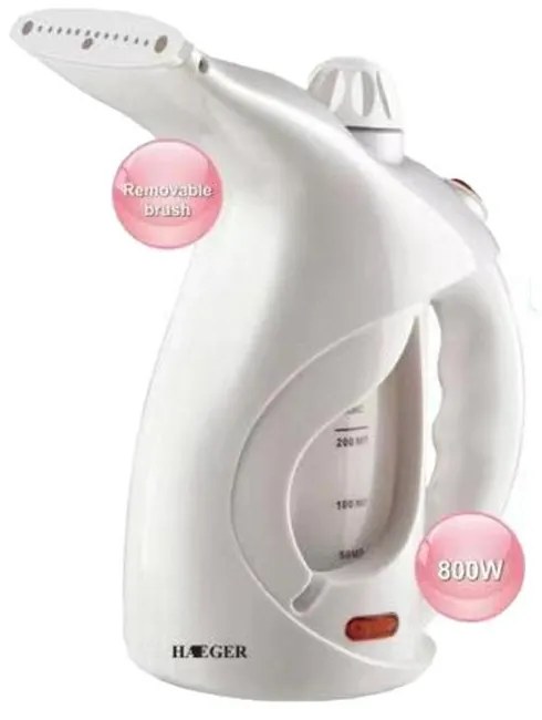 HG-1267W Ατμοκαθαριστής Ρούχων Χειρός 800W με Δοχείο 200ml Λευκός