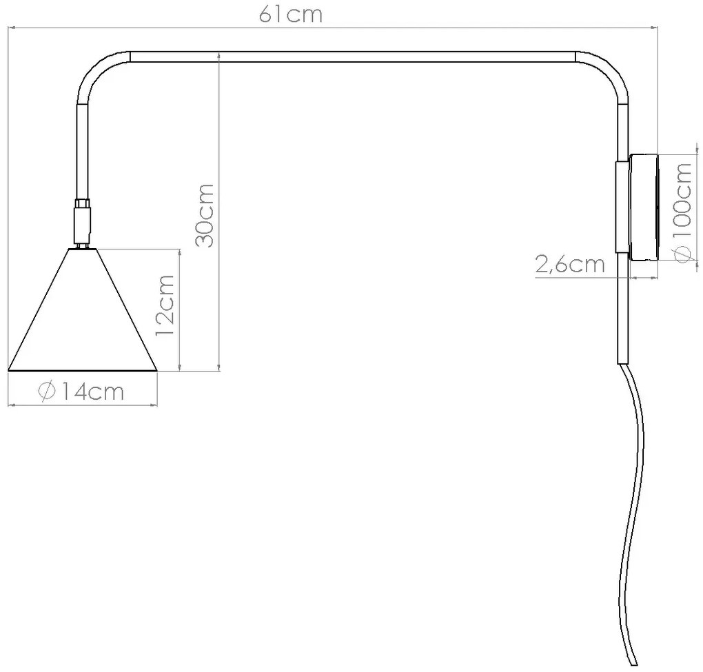 Φωτιστικό τοίχου NOX μπεζ,ατσάλι,1x10w