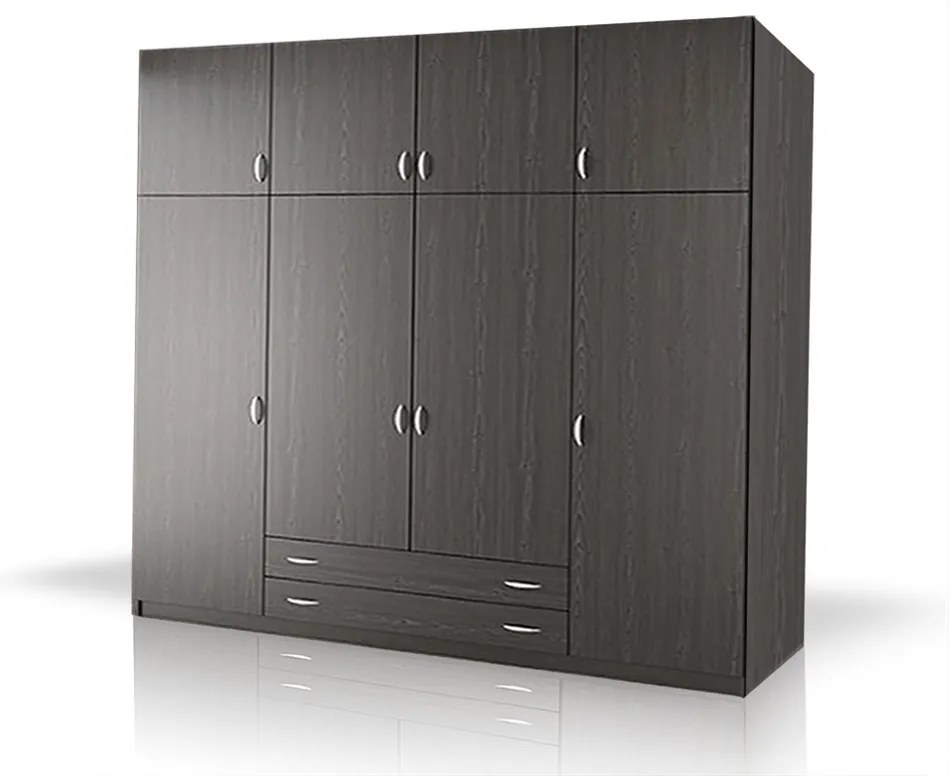 ΧΕΡΙ ΞΥΛΟ Ντουλάπα 4φυλλη με πατάρι 182Μ x 60cm x 240cm Υ.--ΚΩΔ.:10-06b-4f