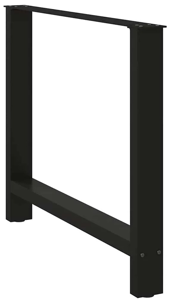 vidaXL Πόδια Τραπεζαρίας 2 τεμ. Μαύρα 90x(72-73) εκ. Ατσάλι