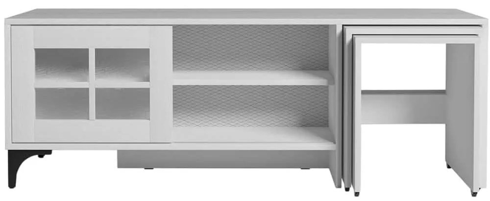 Έπιπλο Τηλεόρασης Με Ζιγκόν Revival 801CMY3013 150x42x54cm White
