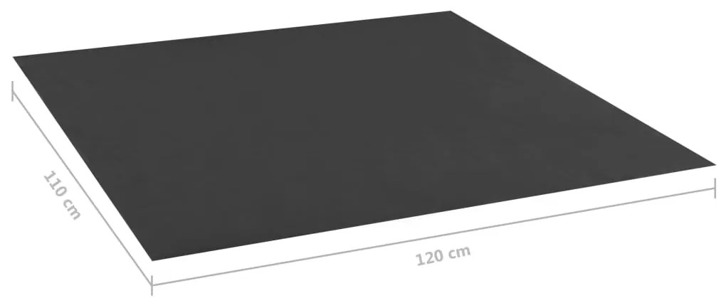 vidaXL Κάλυμμα Δαπέδου Αμμοδόχου Μαύρο 120 x 110 εκ.
