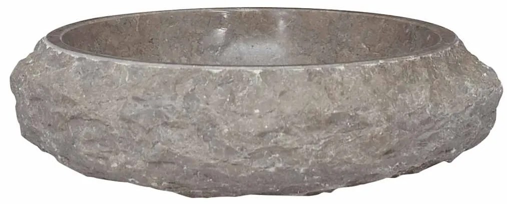 vidaXL Νιπτήρας Γκρι Ø40x12 εκ. Μαρμάρινος