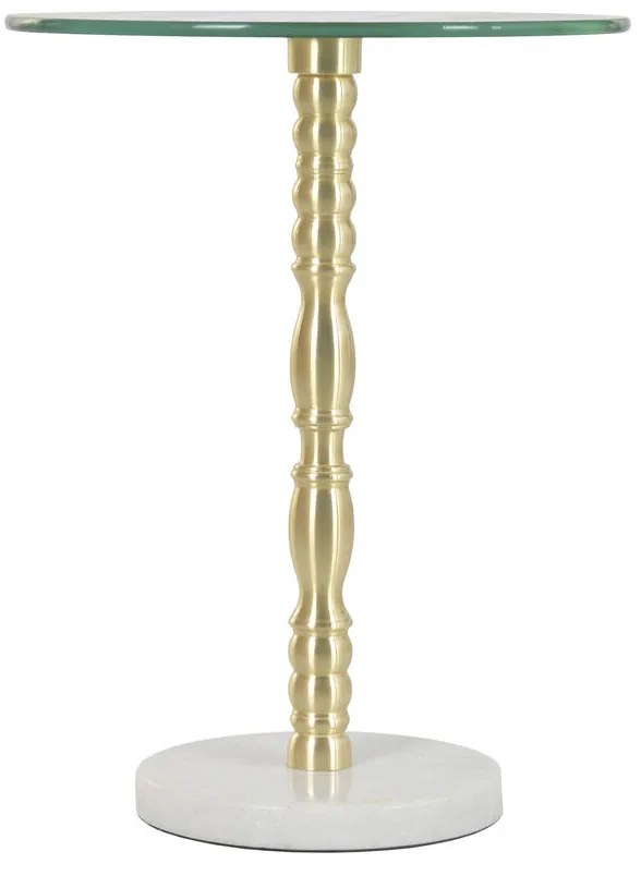 Βοηθητικό Τραπέζι Home ESPRIT Λευκό Χρυσό 41 x 41 x 53 cm