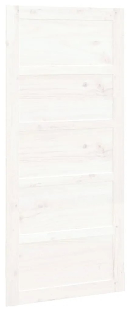 vidaXL Πόρτα Αχυρώνα Λευκή 90x1,8x204,5 εκ. από Μασίφ Ξύλο Πεύκου