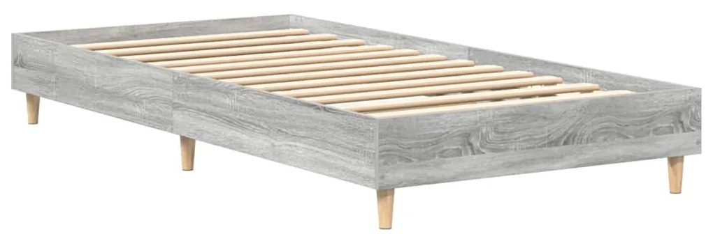 vidaXL Πλαίσιο κρεβατιού χωρίς στρώμα Grey Sonoma 90x190 cm