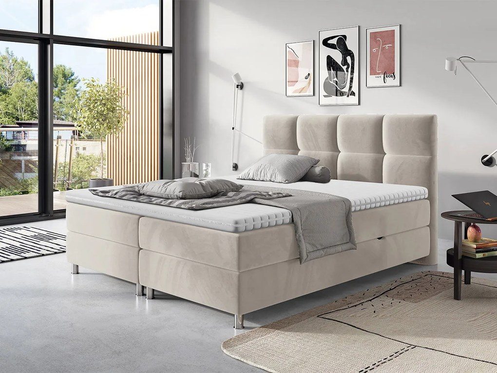 Επενδυμένο κρεβάτι Dave-Mpez-140 x 200