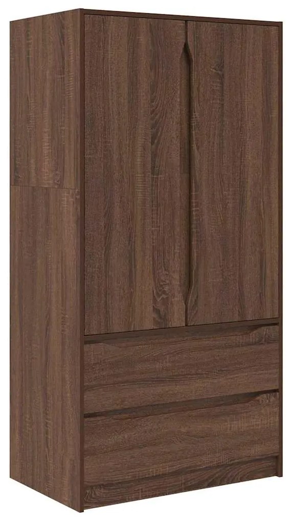 vidaXL Ντουλάπι Μπάνιου με συρτάρι Καφέ δρυς 79,5 x 49 x 156 εκ