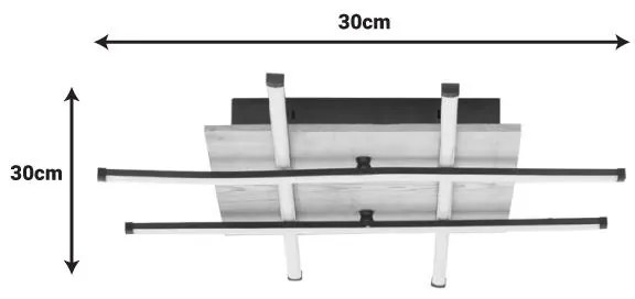 Φωτιστικό οροφής Plan led μαύρο μέταλλο 30x30x20εκ