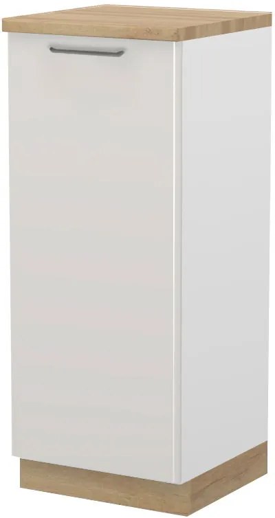 Επιδαπέδιο ντουλάπι ψηλό Modena K14-60-1KF-Λευκό - Γκρι ανοιχτό