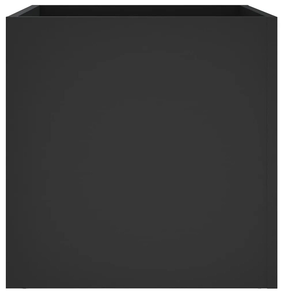 vidaXL Ζαρντινιέρα Μαύρη 40 x 40 x 40 εκ. από Επεξεργασμένο Ξύλο