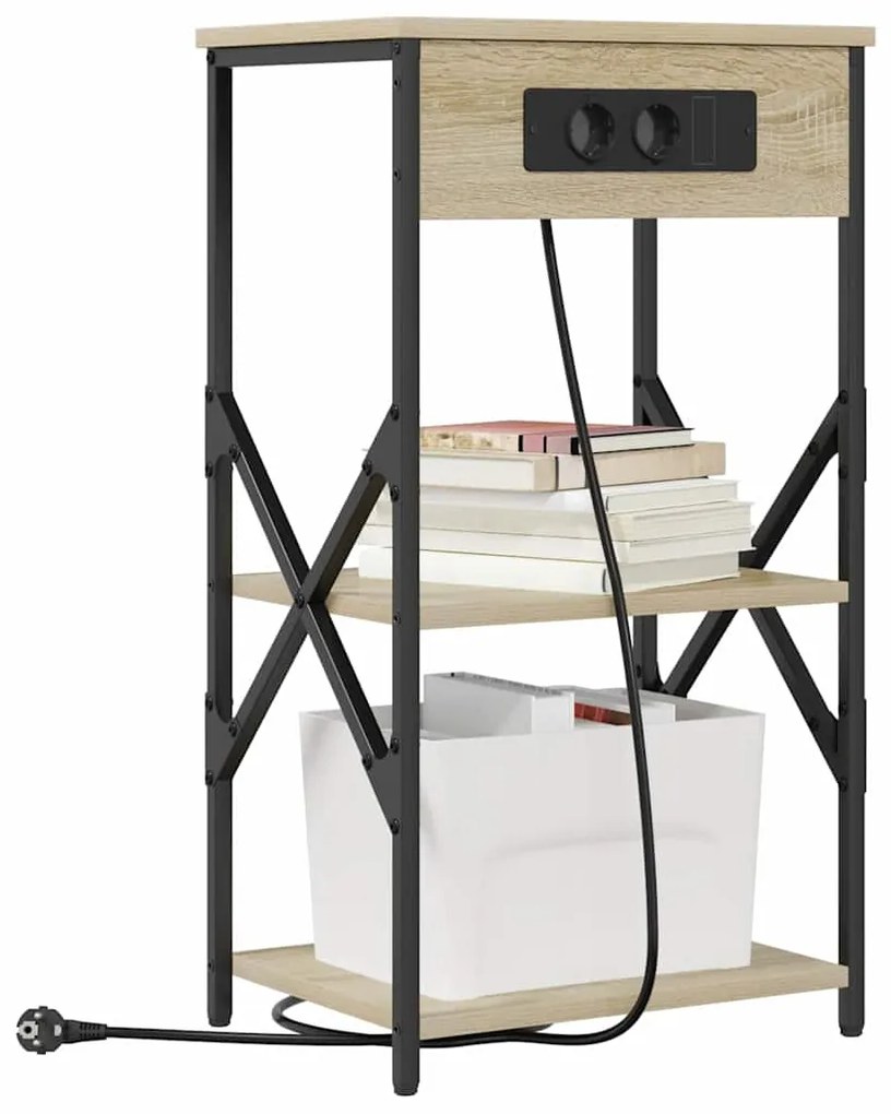 vidaXL Κομοδίνο Δρύς Sonoma 41 x 31 x 76 εκ. Επεξεργασμένο ξύλο