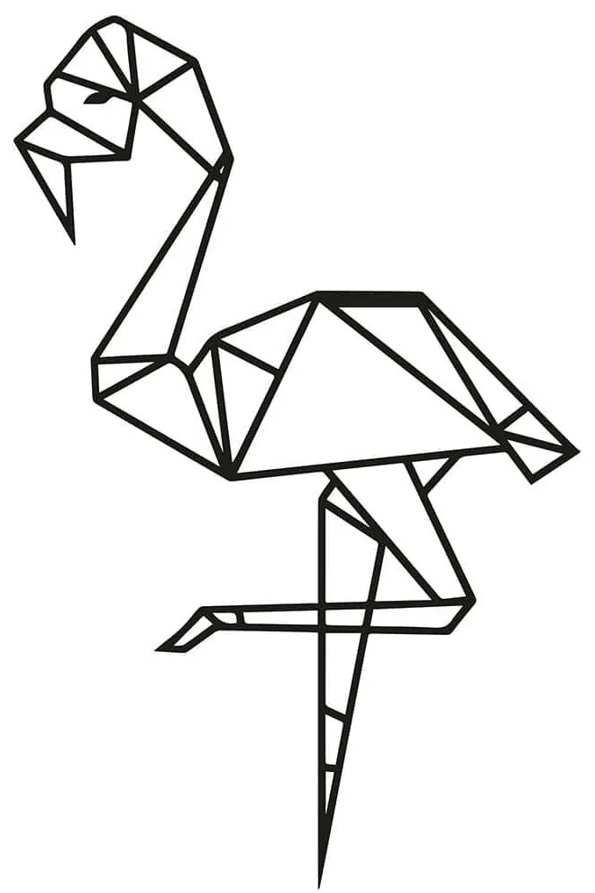 Διακοσμητικό Τοίχου Flamingo 891TNL1162 31x50cm Black Wallity Μέταλλο