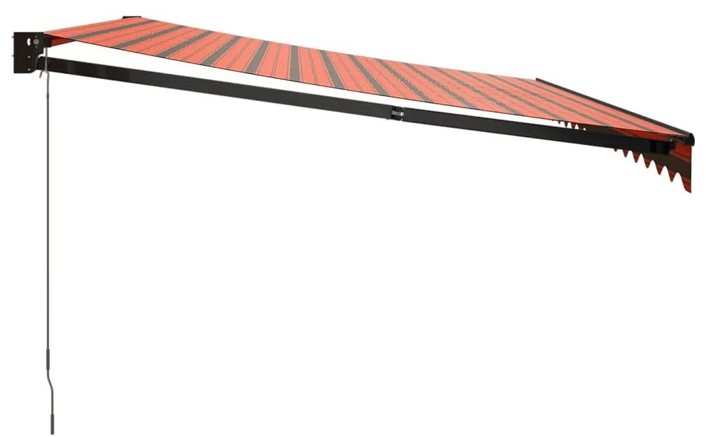 Τέντα Πτυσσόμενη Πορτοκαλί/Καφέ 4,5 x 3 μ. Ύφασμα και Αλουμίνιο - Πορτοκαλί