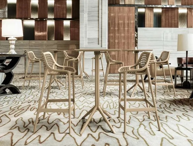 Σκαμπώ πολυπροπυλένιου Air Bar 75 Καφέ