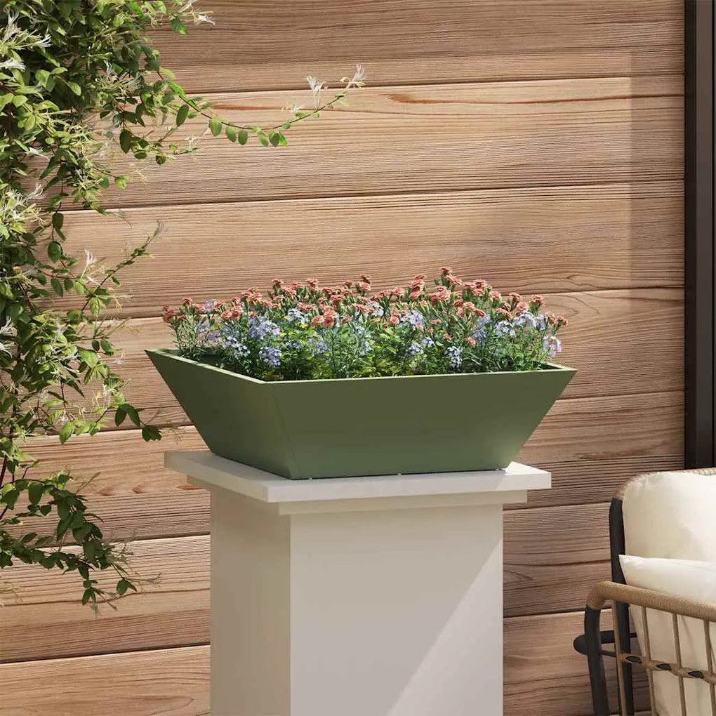 vidaXL Σετ Γλαστρών Κήπου 5 τμχ Μανταρινιάς 50x50x15 εκ Ατσάλι
