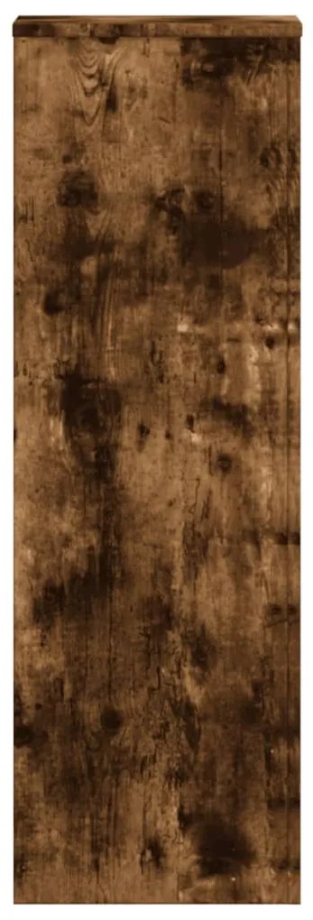 vidaXL Βάσεις Φυτών 2Τεμ. Καπνιστή Δρυς 33x33x100εκ Επεξεργασμένο Ξύλο