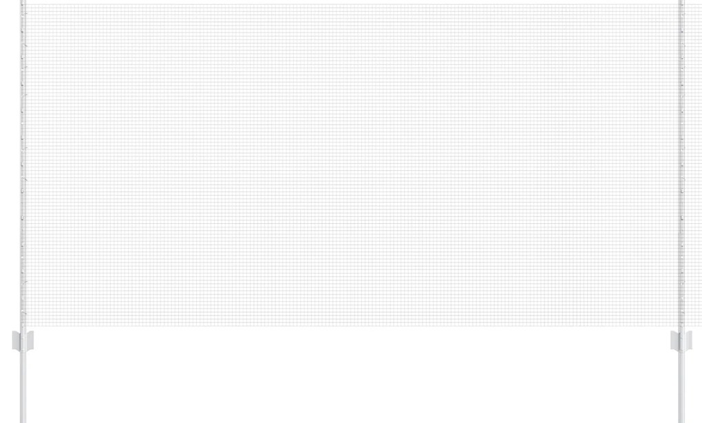 vidaXL Γαλβανισμένος Φράχτης με 10 U Posts Ασημί 1.2x10 μ Χάλυβας