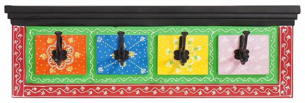 vidaXL Κρεμάστρα Μαύρο 80 x 25 x 2 cm Επεξεργασμένο ξύλο