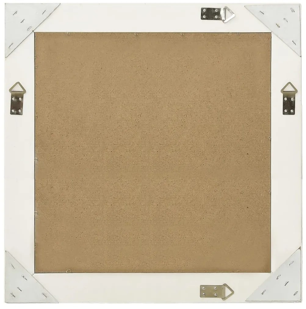 vidaXL Καθρέφτης Τοίχου με Μπαρόκ Στιλ Λευκός 60 x 60 εκ.