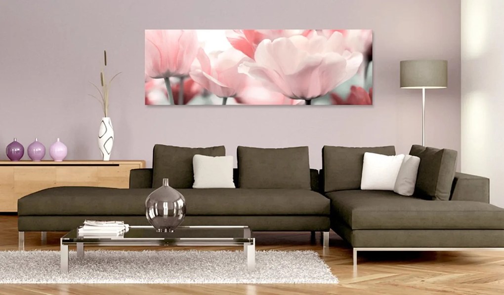 Πίνακας - Pink Tulips 120x40