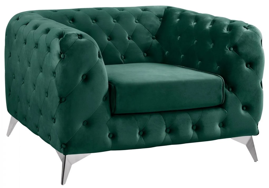 Πολυθρόνα ALBERT C3130.03 Βελούδο Κυπαρισσί Τύπου Chesterfield 118x89x70Υ εκ. 118x89x70 εκ.