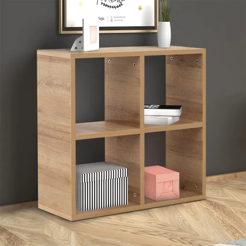 Βιβλιοθήκη Cube Megapap χρώμα pine oak 60x23x60εκ.