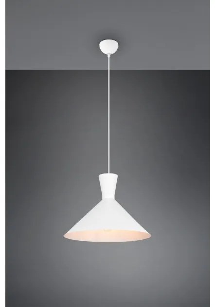 Κρεμαστό Φωτιστικό Οροφής 1xΕ27 Φ35cm Enzo Trio Lighting-R30781931-Λευκό R30781931