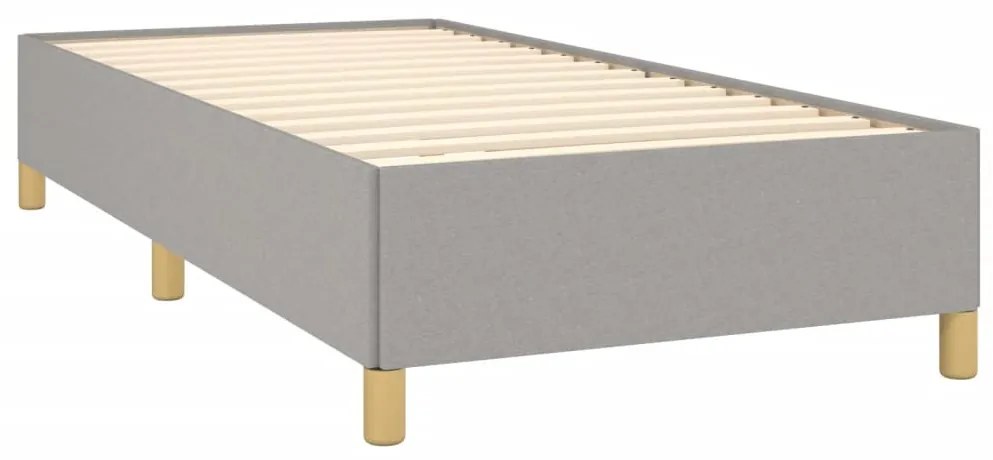 vidaXL Σκελετός Κρεβατιού Χωρίς Στρώμα Αν. Γκρι 90x190 εκ. Υφασμάτινο