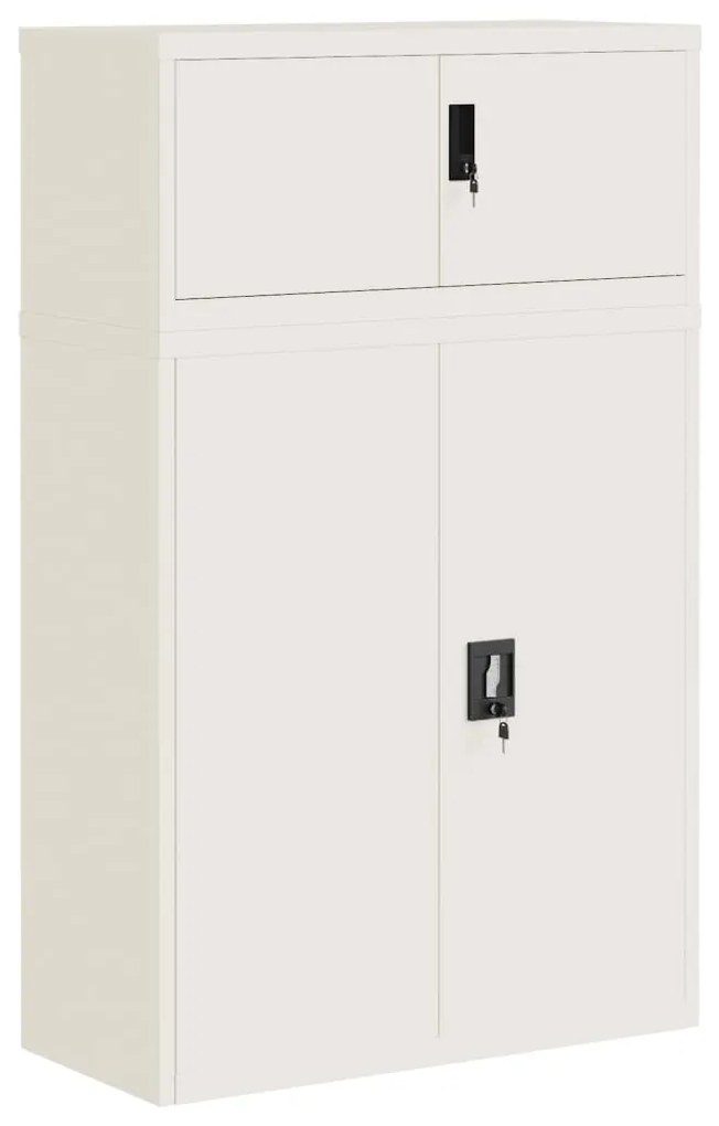 vidaXL Αρχειοθήκη Λευκή 90 x 40 x 145 εκ. από Ατσάλι