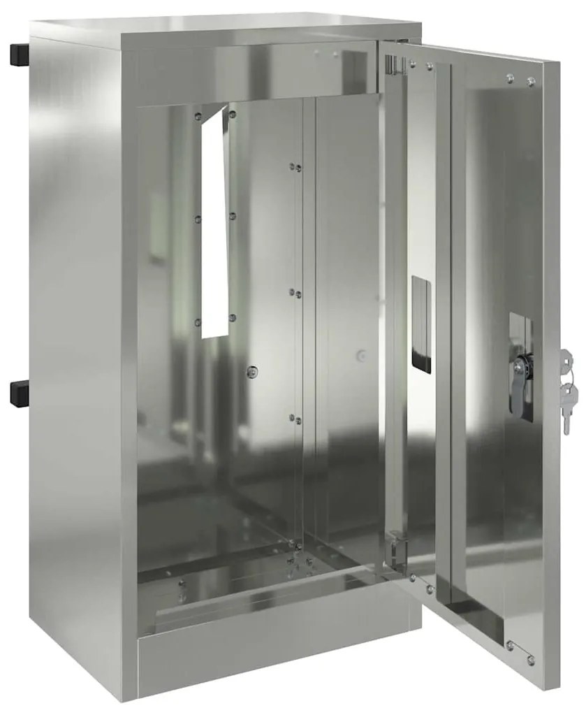 vidaXL γραμματοκιβώτιο Μαύρο 30 x 23 x 55 εκ. Γαλβανισμένος χάλυβας